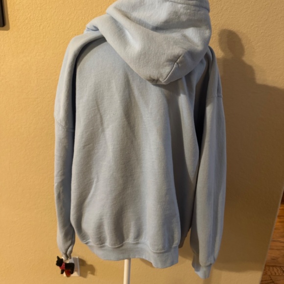 Preowned Danny Duncan Virginity Rocks Hoodie Baby Blue SZ 2XL - Picture 4 of 5